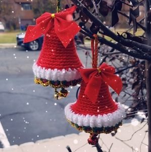 2pc Christmas bells,  big and small